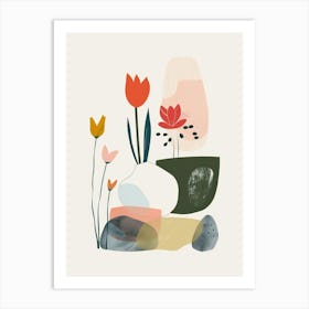 Abstract Objects Collection Flat Illustration 8 Art Print