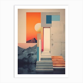 staircase of Muted Color Art Print
