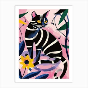 Striped Cat 12 Art Print