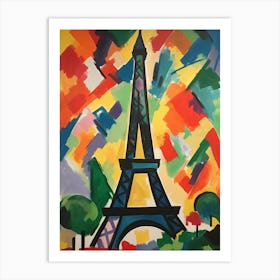 Eiffel Tower Paris France Henri Matisse Style 1 Art Print