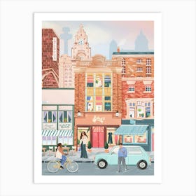 Liverpool City England Travel Art Print