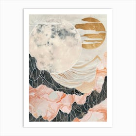 Moonlight In The Mountains 8 Art Print