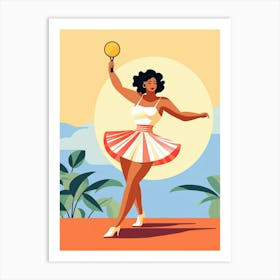 Body Positivity Tennis Afternoon Illustration Art Print