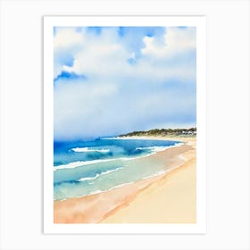Grange Beach 3, Australia Watercolour Art Print