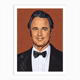 Marlon Brando Illustration Movies Art Print