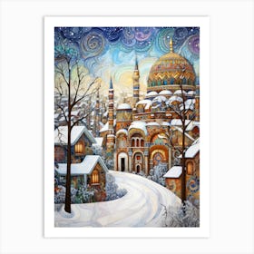 Snowy City Art Print