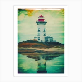 Lighthouse Polaroid Double Exposure Abstract Art Print