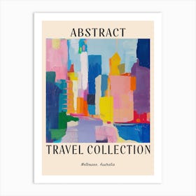 Abstract Travel Collection Poster Melbourne Australia 1 Art Print