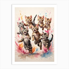 A Group of Playful Kittens Art Print