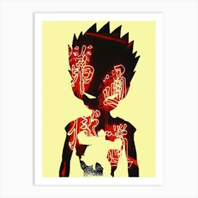 Anime Negative Space ― First Changed Gohan Art Print