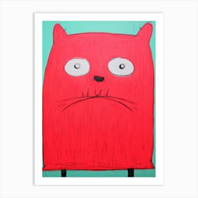 Red Cat 6 Art Print