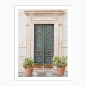 Vintage Door In Rome Art Print