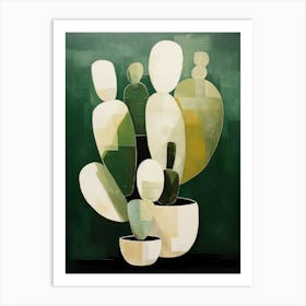 Modern Abstract Cactus Painting Art Print