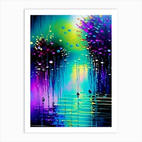 Water Sprites Waterscape Bright Abstract 2 Art Print