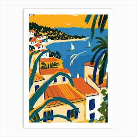 Travel Poster Happy Places Santander 1 Art Print