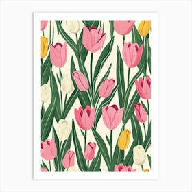 Pink Tulips 6 Art Print