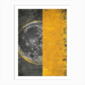 Moon In Yellow And Black Art Print