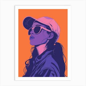 Girl In Sunglasses 19 Art Print