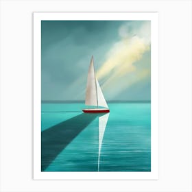 Sailboat On The Sea 3 Art Print