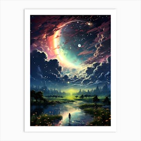 Moon In The Sky Art Print