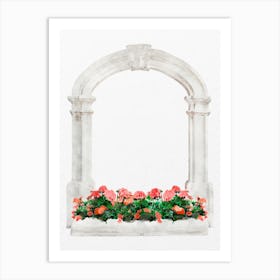 Arch With Flowers Art Print