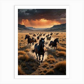 Horses in the Wilderness Art Print