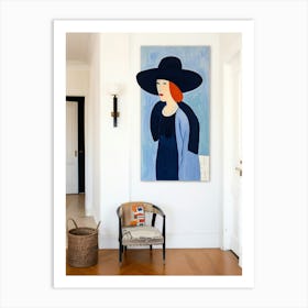 Woman In A Hat 7 Art Print