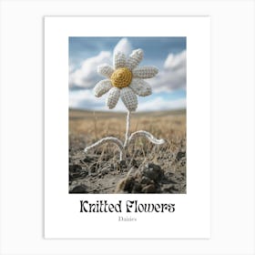 Knitted Flowers Daisies 6 Art Print