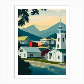 Port Of Prince Rupert Canada Vintage Poster harbour Art Print