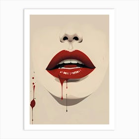 Red Lips are Made for Kissing Art Print