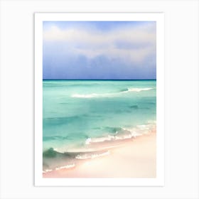 Grace Bay Beach 3, Turks And Caicos Watercolour Art Print