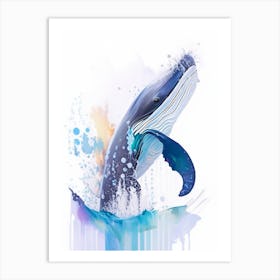 Strap Toothed Whale Storybook Watercolour  (1) Art Print