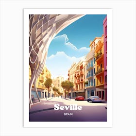 Seville Spain Setas de Sevilla Travel Art Art Print