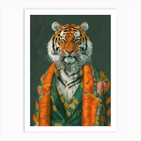 Tiger In A Suit Art Print