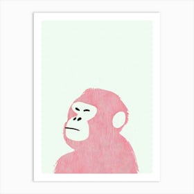 Pink Ape Art Print