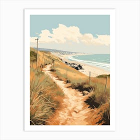 The South West Coast Path England 3 Hiking Trail Landscape Art Print