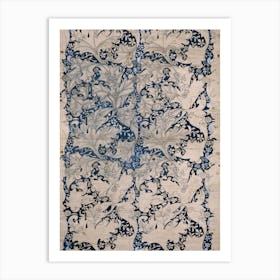 Blue And White Rug Art Print