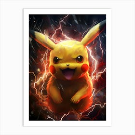 Pikachu Pokemon 5 Art Print