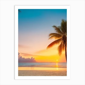 Sunset on a Tropical Beach 4 Art Print