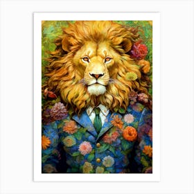 Lion In A Suit animal Art Print