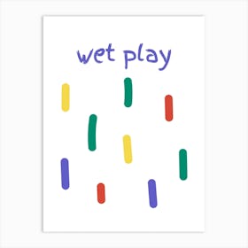 Wet Play Kids Room Art Print
