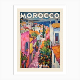 Tangier Morocco 6 Fauvist Painting Travel Poster Art Print