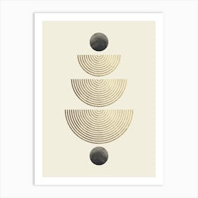 Geometry with lines 5 Art Print