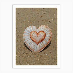 Heart On The Beach 4 Art Print