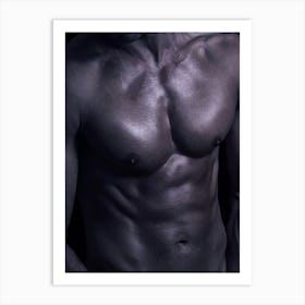 Muscular Man Posing 4 Art Print