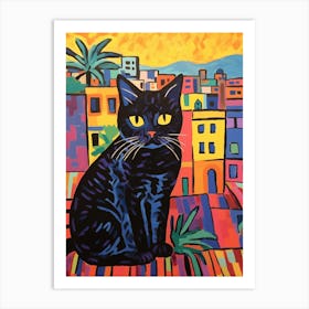 Painting Of A Cat In Alexandria Egypt 1 Art Print