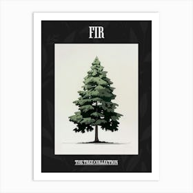 Fir Tree Pixel Illustration 1 Poster Art Print