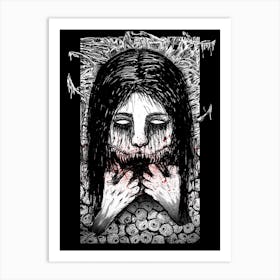 The Slit-Mouthed Woman Art Print