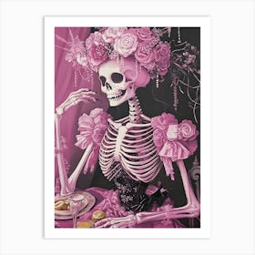 Pink Skeleton 1 Art Print