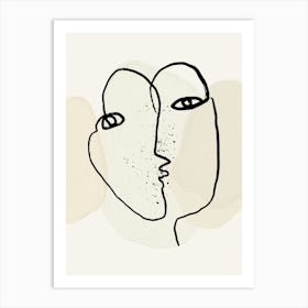 Two Faces Art Print